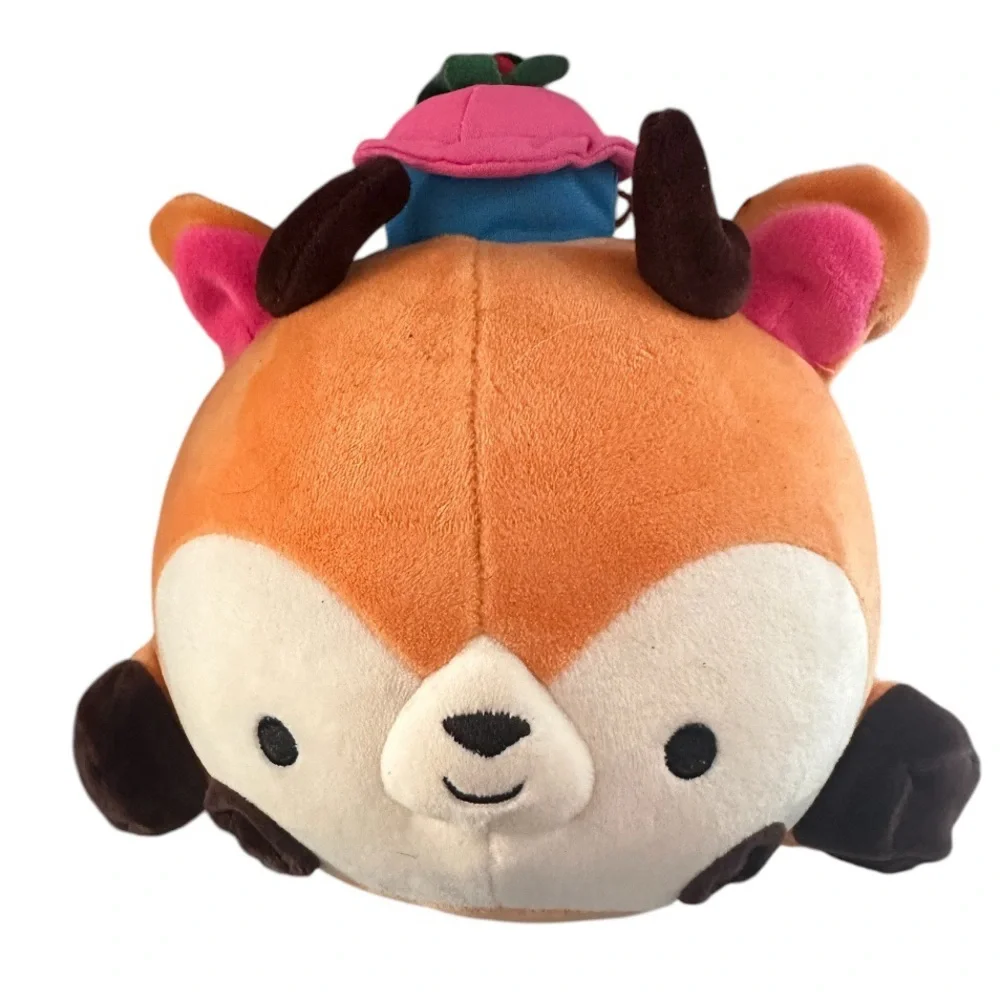 Smooshy Mushy Plush Felina Fawn Deer 9.5” with Strawberry Cupcake Hat 2018 Fox